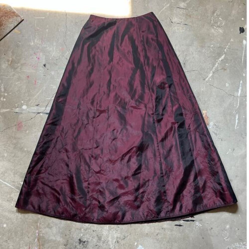 Vintage goth Fitted Skirt, formal dress, 90s, maroon black, High Waist